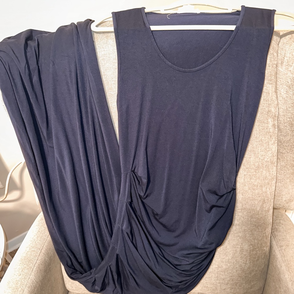 Isabel Maternity by Ingrid & Isabel Navy Draped Dress